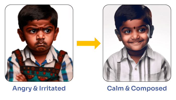 Angry & Irritated - Calm & Composed